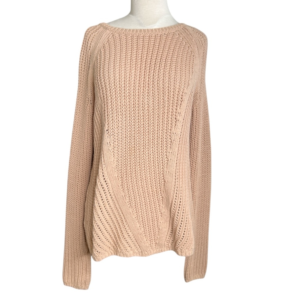 H&M Women’s Rosy Beige Knit Crew Neck Sweater